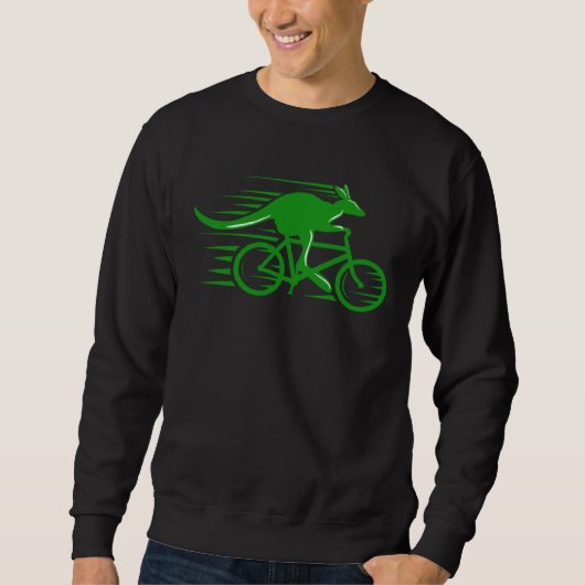 Australia Kangaroo Cyclist Cycling Biking  Summer Trui (Voorkant)