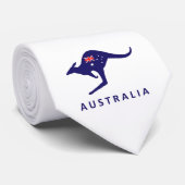 AUSTRALIA KANGAROO FLAG STROPDAS (Opgerold)