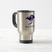AUSTRALIA KANGAROO FLAG TRAVEL MUG REISBEKER (Voorkant links)