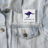 AUSTRALIA KANGAROO FLAG VIERKANTE BUTTON 5,1 CM (In situ)