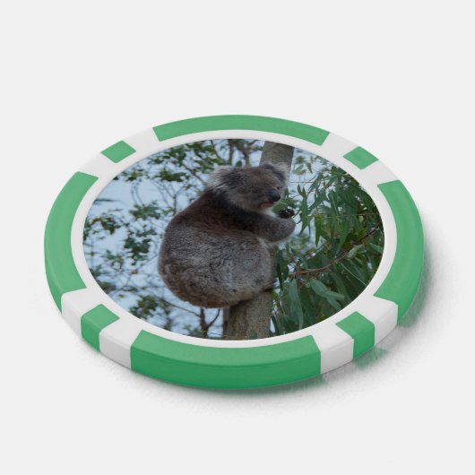 Australia Kangaroo Island Koala in een boom Poker Chips (Enkel)