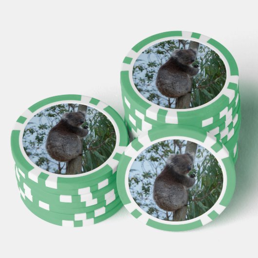 Australia Kangaroo Island Koala in een boom Poker Chips (Opstapeling)