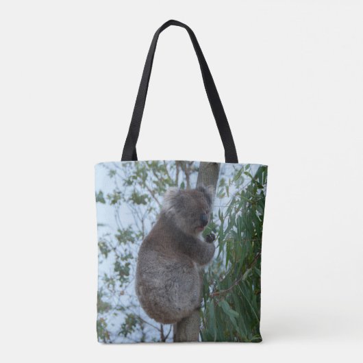 Australia Kangaroo Island Koala in een boom Tote Bag (Achterkant)