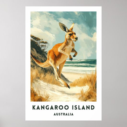 Australia Kangaroo Island Travel Poster (Voorkant)