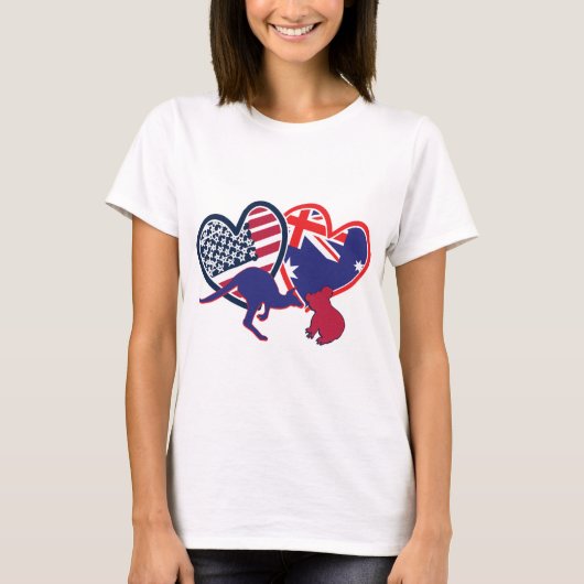 Australia Kangaroo Koala Love T-shirt (Voorkant)