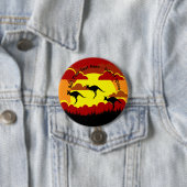 Australia Kangaroo Red Black Yellow Badge Ronde Button 7,6 Cm (In situ)