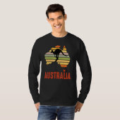 Australia Kangaroo Retro Aussie Australian Souveni T-shirt (Voorkant volledig)
