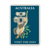 Australia Koala Beer Vintage Travel Poster