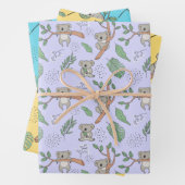 Australia Koala Beer Wrapping Paper Set of 3 (In situ)
