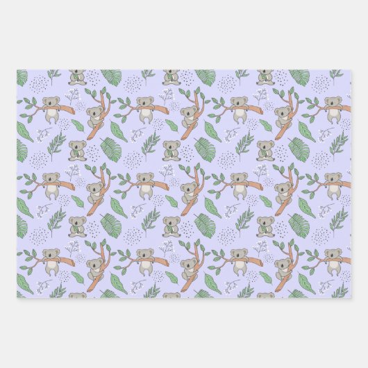Australia Koala Beer Wrapping Paper Set of 3 (Voorkant)