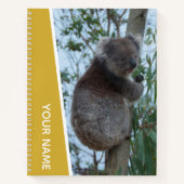 Australia Koala in a Eucalyptus Tree (goud) Notitieboek (Voorkant)