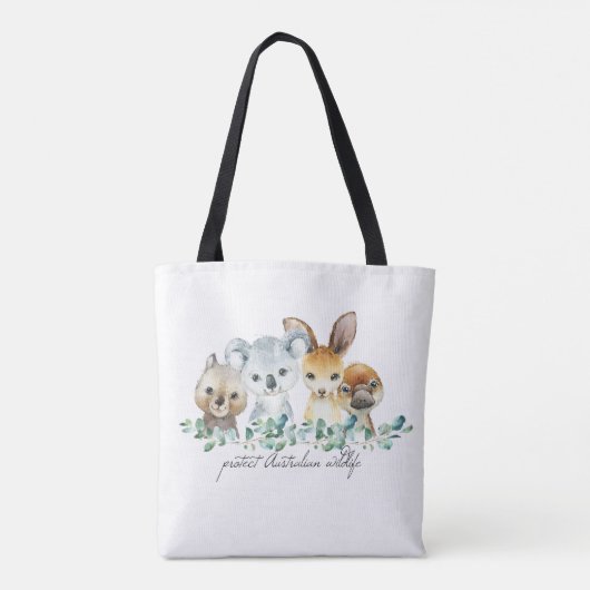 Australia Koala Kangaroo Canvas tas Eco Friendly (Achterkant)