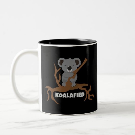 Australia Koalafied Qualified Koala Gift Idea Tweekleurige Koffiemok (Links)