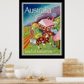 Australia Land of Tomorrow Vintage Poster (Keuken)