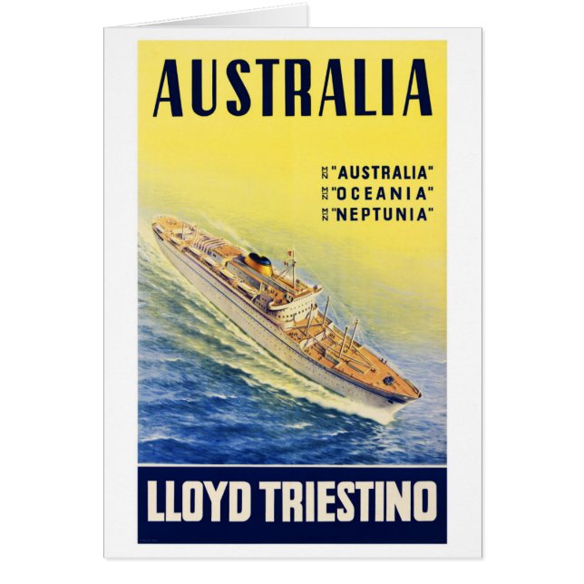 Australia Lloyd Triestino Restored Vintage Poster (Voorkant)