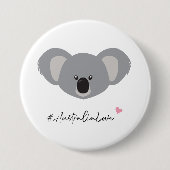 Australia love cute koala drawing charitable ronde button 7,6 cm (Voorkant)