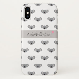 Australia Love Pink Heart Koala Pattern Case-Mate iPhone Case