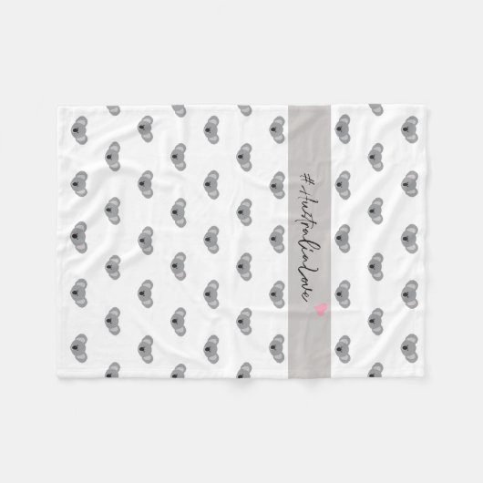 Australia Love Script Cute Baby Koala Pattern Fleece Deken (Voorkant (Horizontaal))