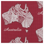Australia Map Art Doodle Stof (Close Up)