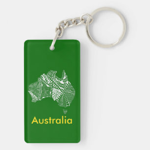 Australia Map Aussie Aussie Oi Oi Oi Oi Sleutelhanger