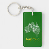 Australia Map Aussie Aussie Oi Oi Oi Oi Sleutelhanger (Voorkant)