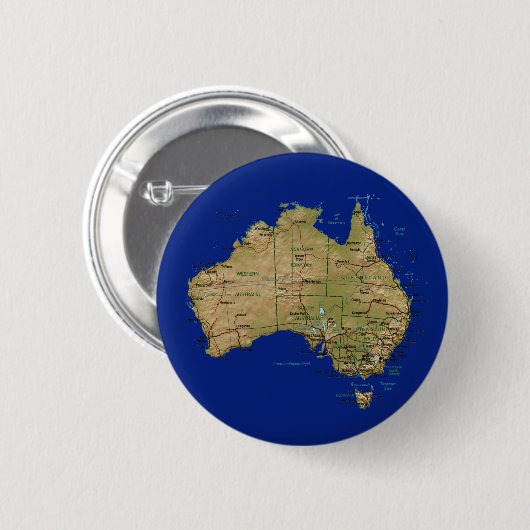 Australia Map Button (Voorkant /achterkant)