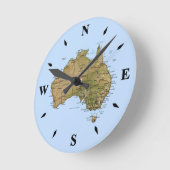 Australia Map Clock Ronde Klok (Hoek)