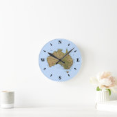 Australia Map Clock Ronde Klok (Huis)