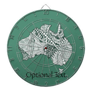 Australia Map Doodle Art Dartbord