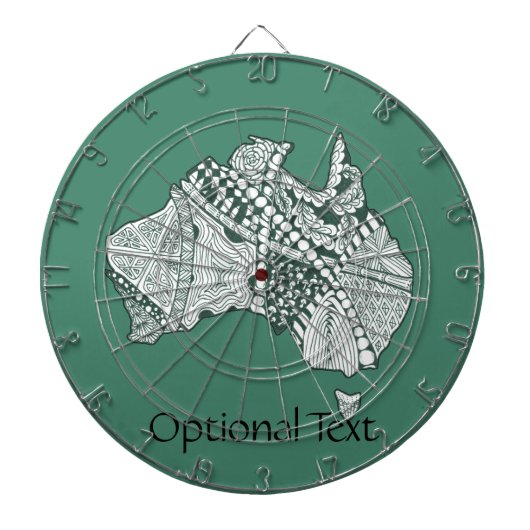 Australia Map Doodle Art Dartbord (Voorkant)