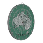 Australia Map Doodle Art Dartbord (Voorkant Links)