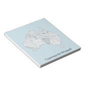 Australia Map Doodle Art Notitieblok (Schuin)