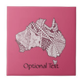 Australia Map Doodle Art Tegeltje (Voorkant)