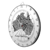 Australia Map Doodle Dartbord (Voorkant Rechts)