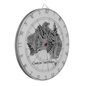 Australia Map Doodle Dartbord (Voorkant Links)