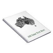 Australia Map Doodle Notitieboek (Rechterzijde)