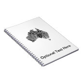 Australia Map Doodle Notitieboek (Rechterzijde)