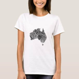 Australia Map Doodle T-shirt