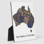 Australia Map Doodle Tan Red Blue Fotoplaat (Zijkant)