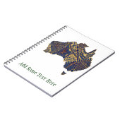 Australia Map Doodle Tan Red Blue Notitieboek (Linkerzijde)