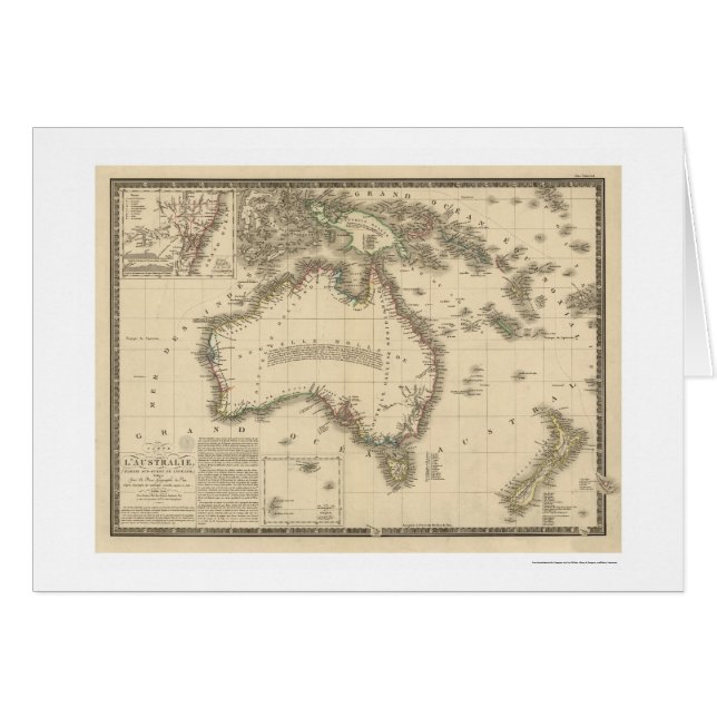Australia Map getekend door Adrien Hubert Brue 182 (Voorkant Horizontaal)