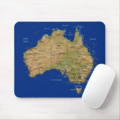Australia Map Mousepad Muismat (Met muis)