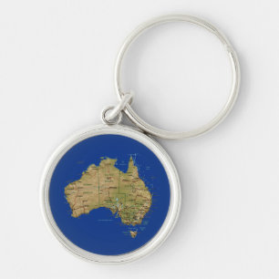 Australia Map Sleutelhanger