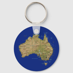 Australia Map Sleutelhanger