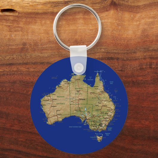 Australia Map Sleutelhanger (Voorkant)