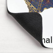 Australia Map Tan-Blue-Red Muismat (Hoek)