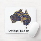 Australia Map Tan-Blue-Red Muismat (Met muis)