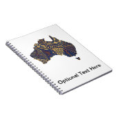 Australia Map Tan-Blue-Red Notitieboek (Rechterzijde)