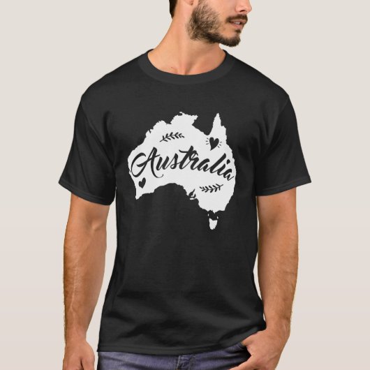 Australia Map Travel & Animal State Home Australi T-shirt (Voorkant)
