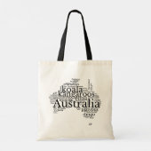 Australia Map Word Art Tote Bag (Achterkant)